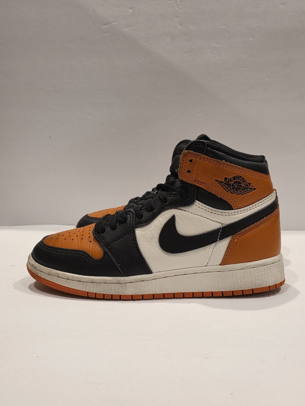 Nike Air Jordan 1 Mid Orange Black White - Men's Sneakers